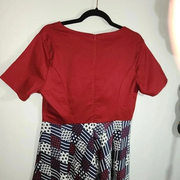 Sucrefas Dress Deck Of Cards Pin-up Red White Blue Poker Party XXL 12 - Picture 7 of 12